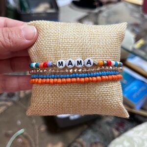 💙 🧡 bracelet stack for mama